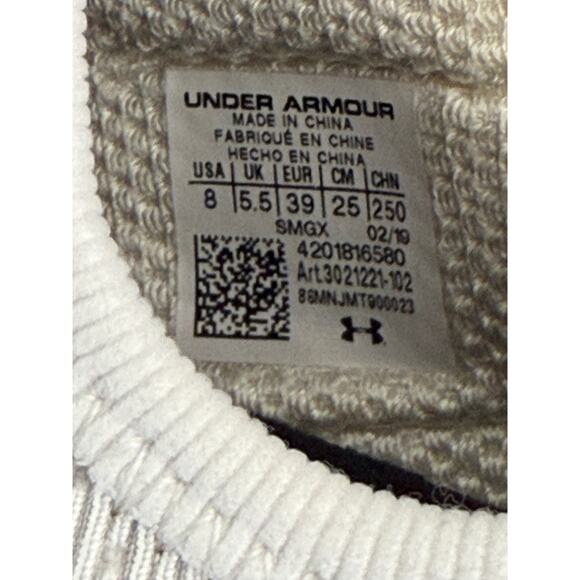 Under Armour UA Instant Icon Hovr Slk Shoes Womens 8 White Gym Run Work No Laces - Picture 2 of 10